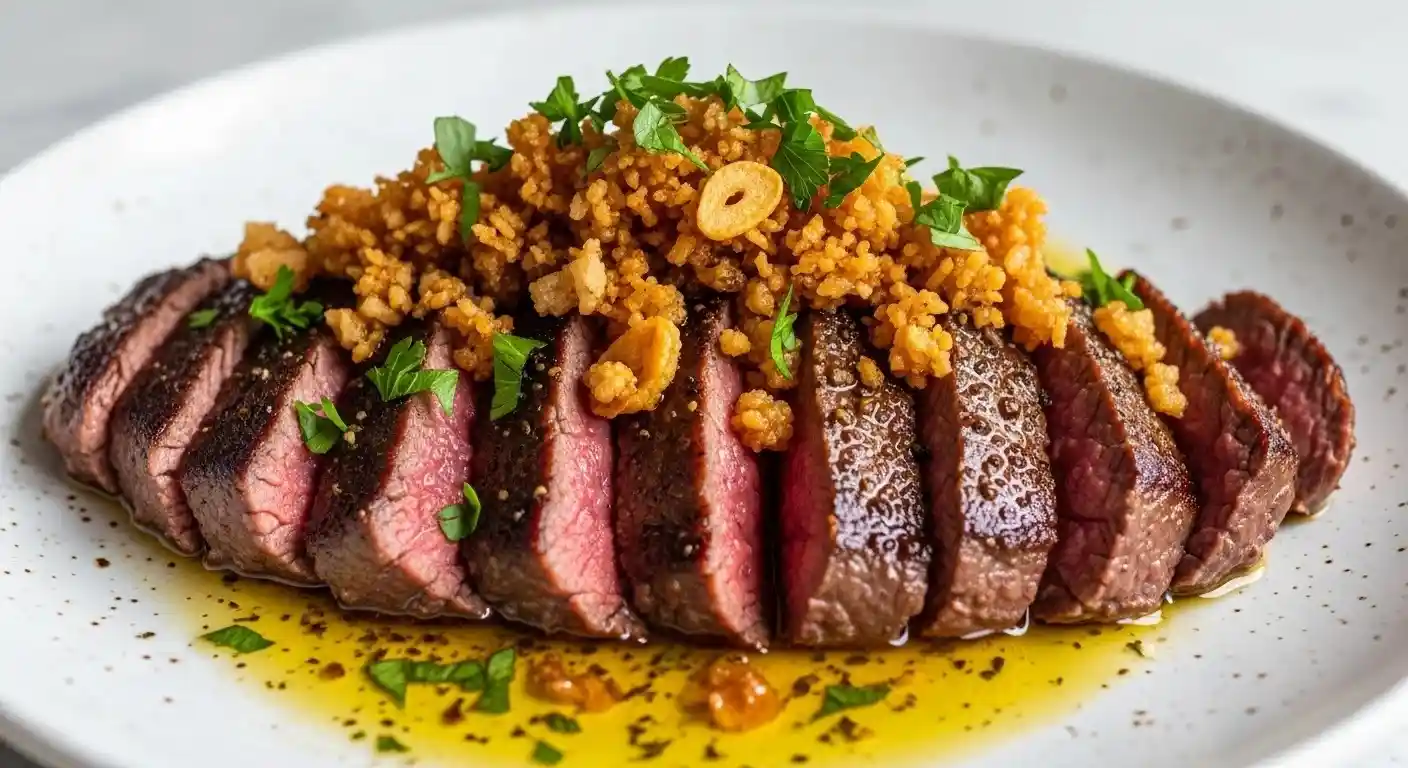 Brazilian Garlic Steak Recipe With Garlic Butter Sauce